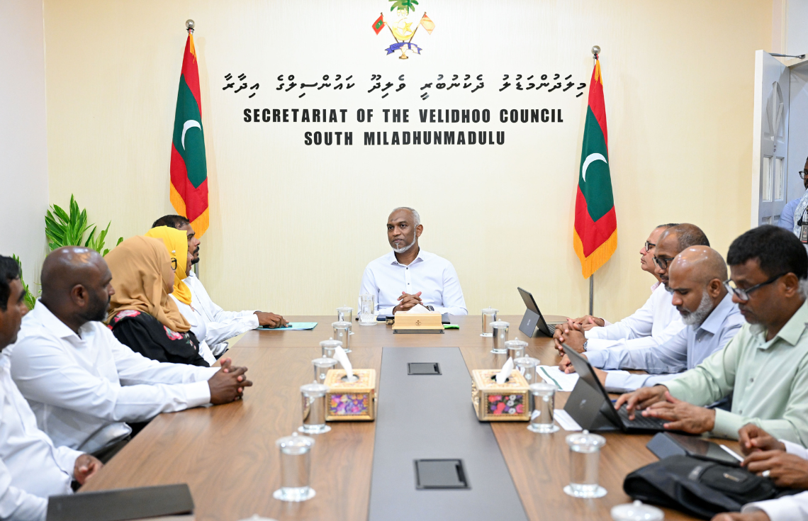 ރައީސުލްޖުމްހޫރިއްޔާ ވެލިދޫގެ މުއައްސަސާތަކުގެ ވެރިންނާ ބައްދަލުކުރައްވައިފި