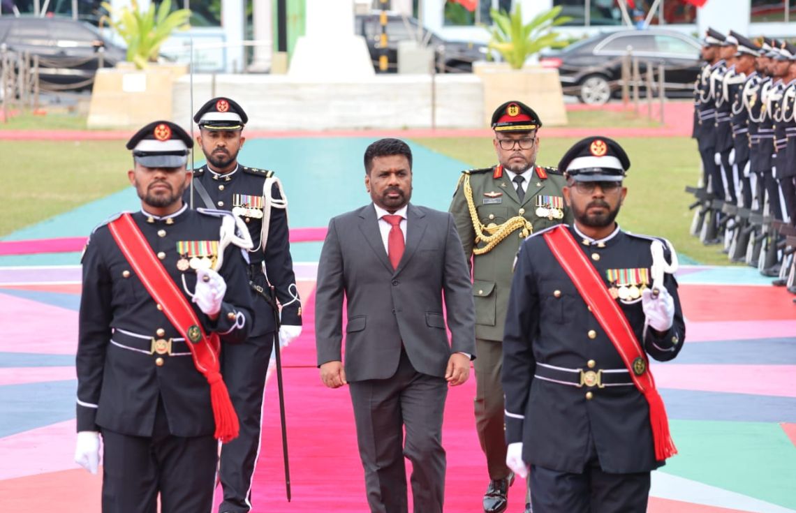 ލަންކާގެ ރައީސްއަށް ރަސްމީކޮށް މަރުހަބާ ދަންނަވައިފި
