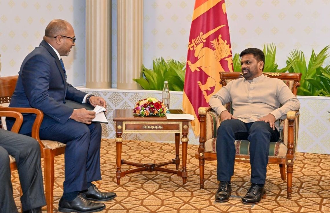 ވަޒީރު އިޙްސާން ސްރީލަންކާގެ ރައީސް އަނޫރާގެ އަރިހަށް ޒިޔާރަތްކުރައްވައިފި