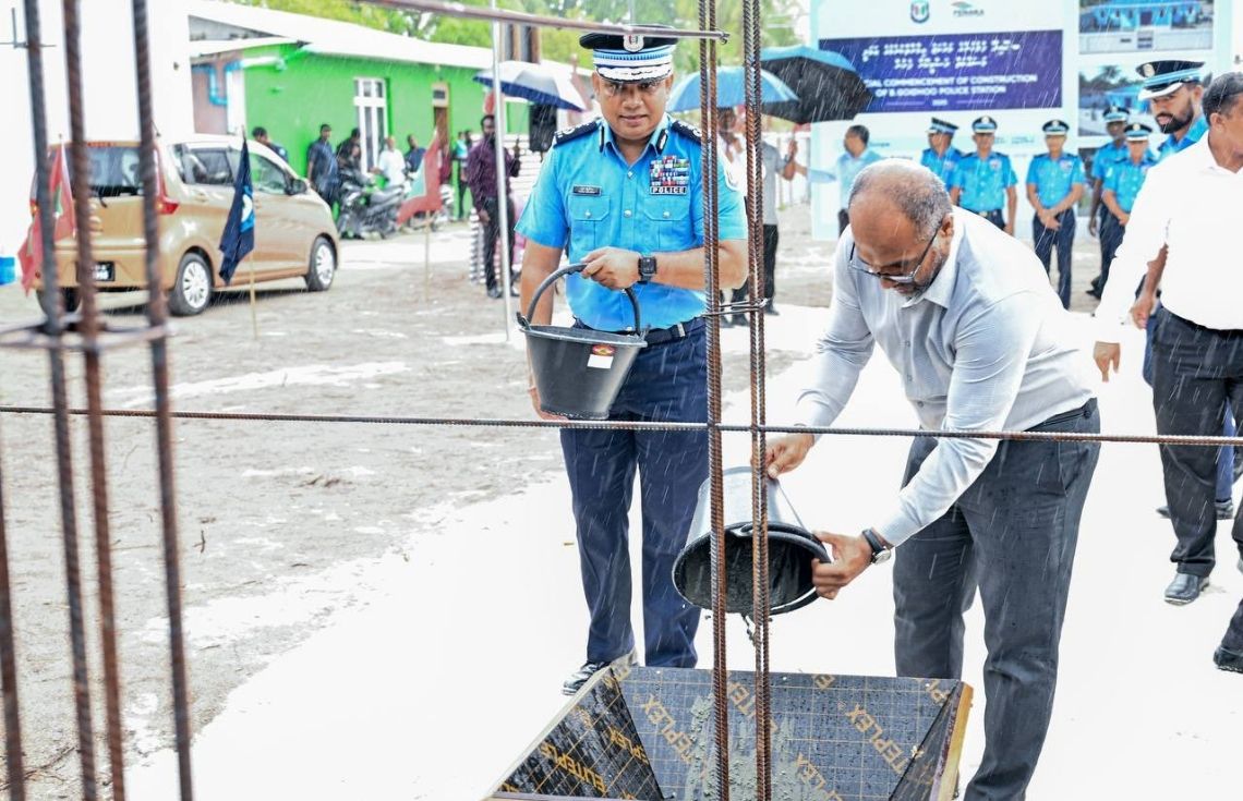 ބ. ގޮއިދޫ ފުލުހުންގެ މަރުކަޒު އިމާރާތްކުރުމުގެ ޢަމަލީ މަސައްކަތް ފަށްޓަވައިފި