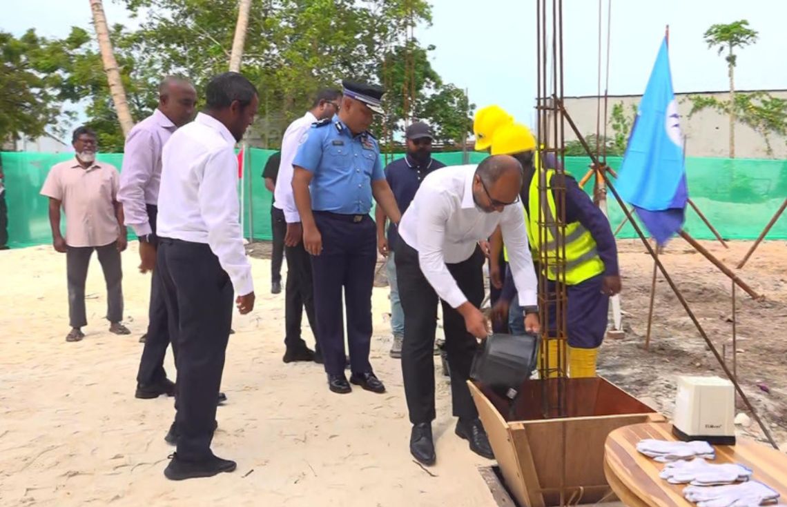 ބ. މާޅޮހުގައި ބިނާކުރާ ފުލުހުންގެ މަރުކަޒުގެ ޢަމަލީ މަސައްކަތް ފަށައިފި