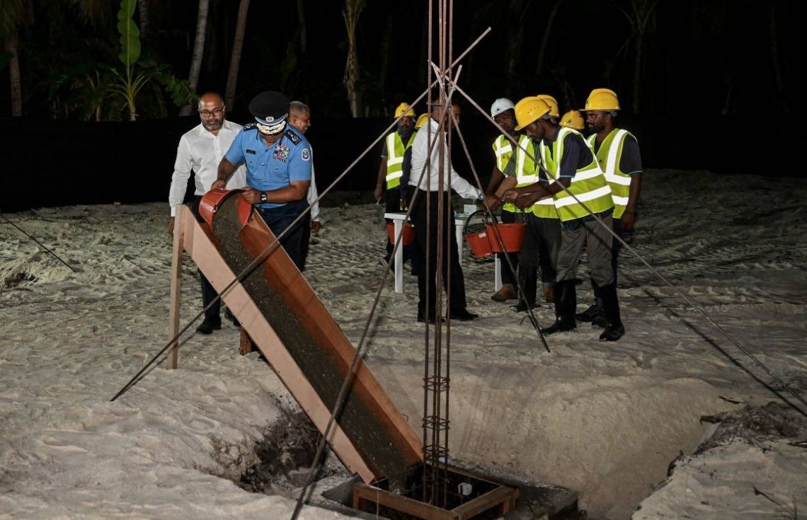 ހދ. ފިނޭ ފުލުހުންގެ މަރުކަޒު އިމާރާތްކުރުމުގެ ޢަމަލީ މަސައްކަތް ފަށްޓަވައިފި