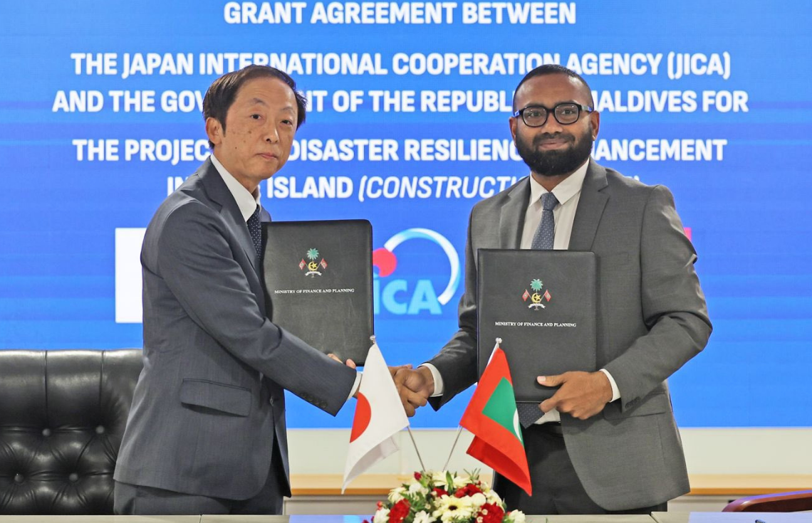 މާލޭގެ ކަނޑު ތޮށި ވަރުގަދަކުރުމަށް ޖަޕާނުން 10.5 މިލިއަން ޑޮލަރު ދީފި