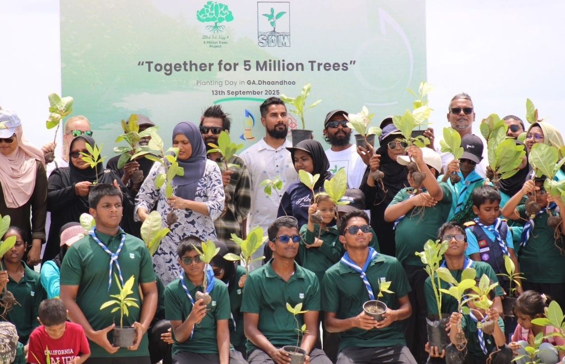 ފަސް މިލިއަން ގަސް ޕްރޮގްރާމް: ގއ. ދާންދޫ ހިއްކި ސަރަޙައްދުގައި 3000 ގަސް އިންދައިފި