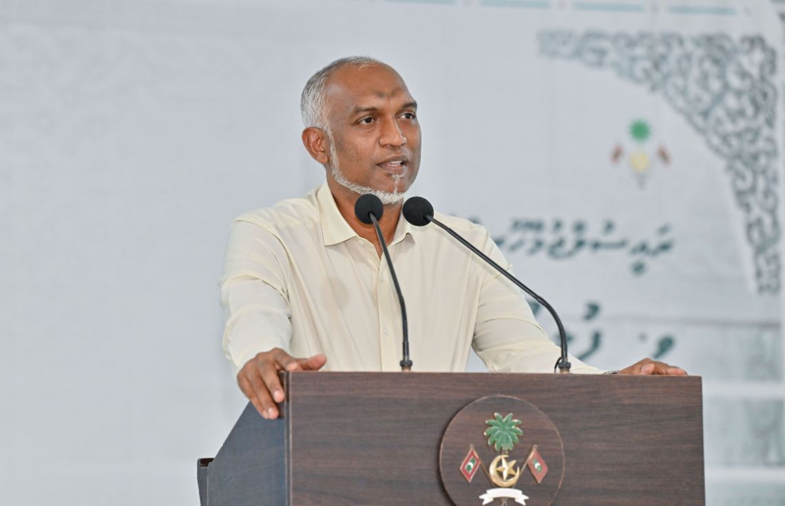 ފުލިދޫގައި 12 ހެކްޓަރުގެ ބިން ހިއްކައި، ޑޮލަރު އޭޓީއެމްގެ ޚިދުމަތް ފައްޓަވާނެކަމަށް ރައީސް މުޢިއްޒު ވިދާޅުވެއްޖެ