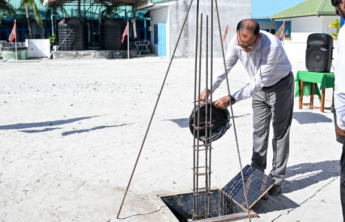 ކެޔޮދޫ ކައުންސިލް އިދާރާގެ އައު ޢިމާރާތުގެ ބިންގައު އަޅައިފި