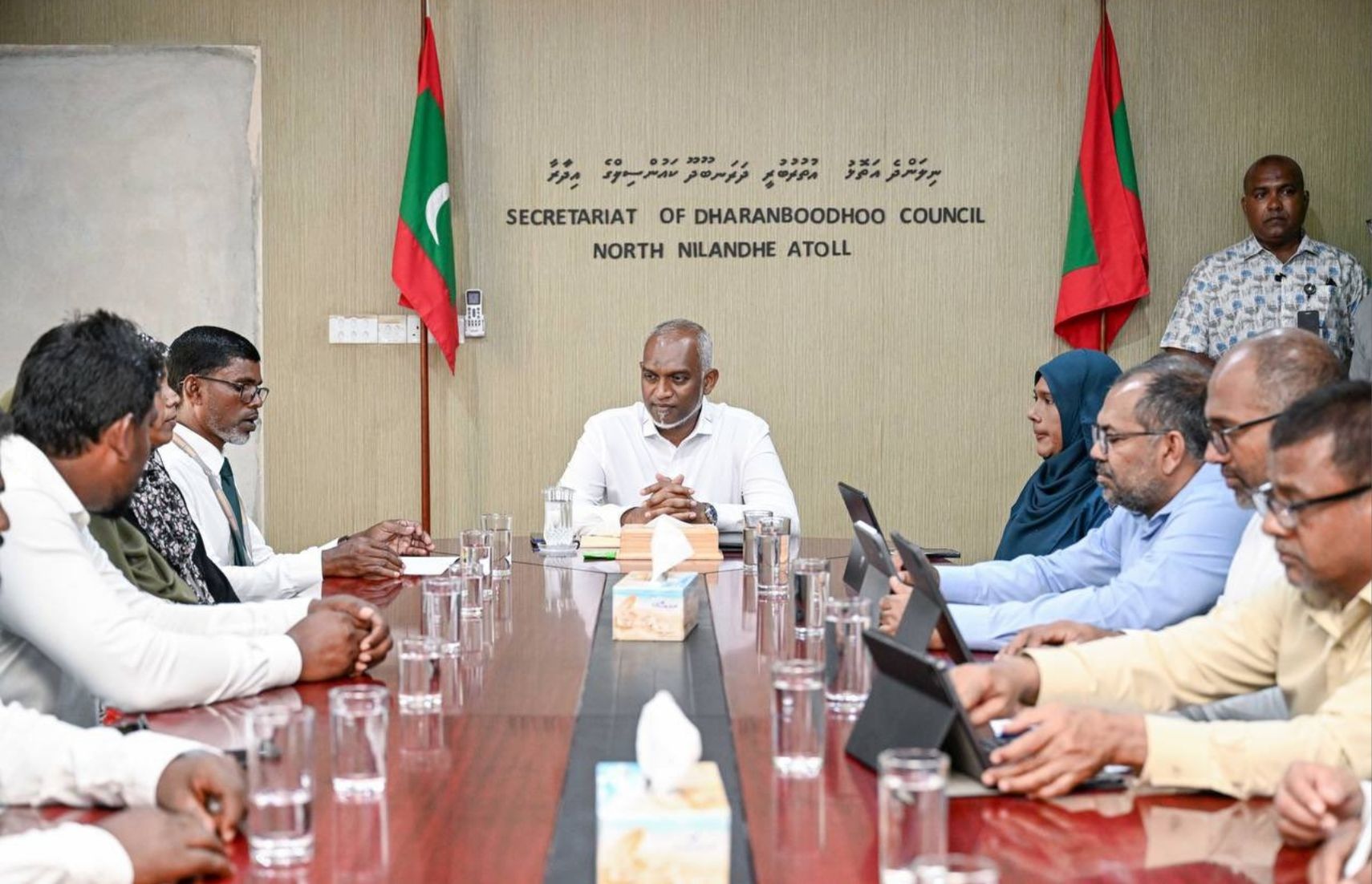 ރައީސުލްޖުމްހޫރިއްޔާ، ފ. ދަރަނބޫދޫ ކައުންސިލާ ބައްދަލުކުރައްވާ މުހިންމު މަޝްވަރާތަކެއް ކުރައްވައިފި
