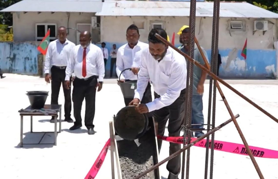 މ. ވޭވަށުގައި ތަރައްޤީކުރާ ފިޓްނަސް އެންޑް ރެކްރިއޭޝަން ސެންޓަރުގެ ބިންގާއަޅައިފި