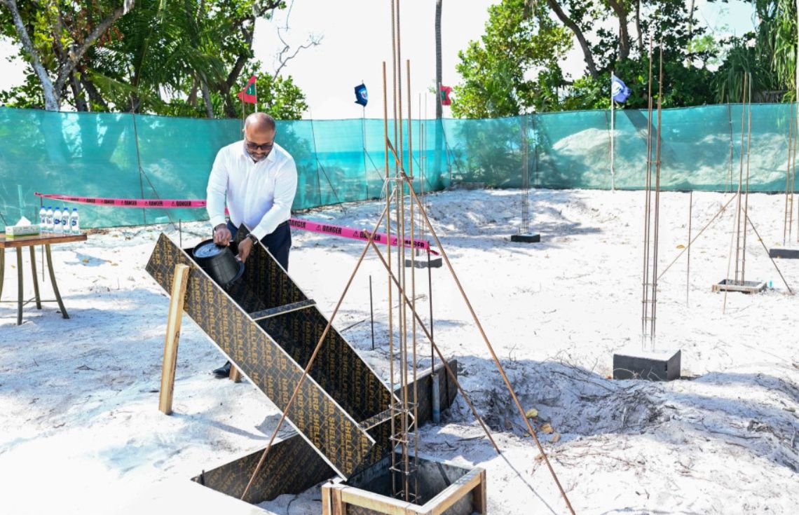 އޮމަދޫގައި ތަރައްޤީކުރާ ފުލުހުންގެ މަރުކަޒުގެ އައު ޢިމާރާތުގެ މަސައްކަތް ފަށައިފި