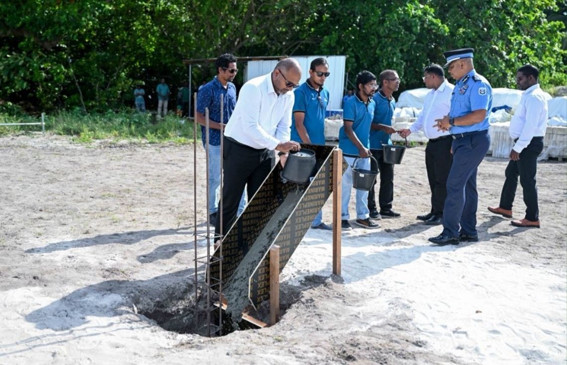 ށ. ގޮއިދޫ ފުލުހުންގެ މަރުކަޒު އިމާރާތް ކުރުމުގެ ޢަމަލީ މަސައްކަތް ފަށައިފި