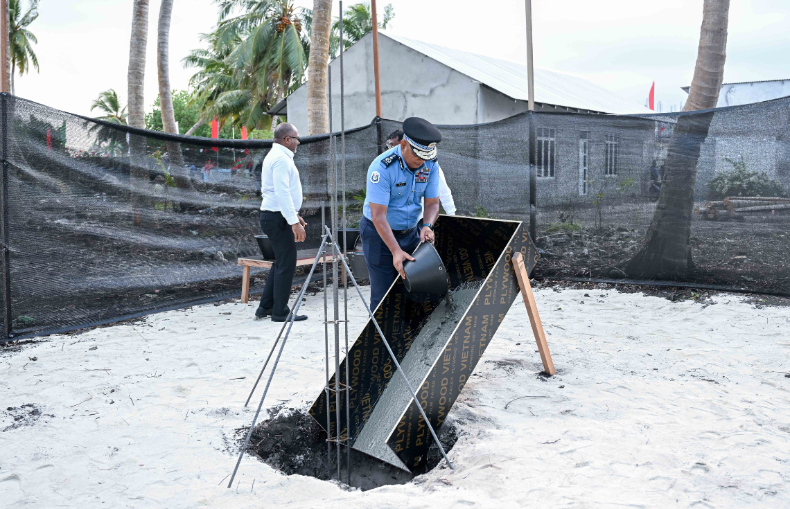 ބިލެއްފަހީގައި އިމާރާތްކުރާ ފުލުހުންގެ މަރުކަޒުގެ ޢަމަލީ މަސައްކަތް ފަށައިފި