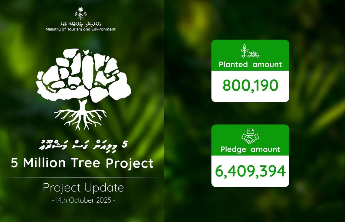 5 މިލިޔަން ގަސް އިންދުމުގެ ޤައުމީ މަޝްރޫޢު ހަލުވިކަމާ އެކު ކުރިއަށް!