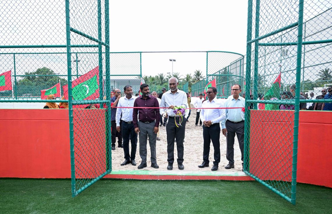 މިލަންދޫ ފުޓްސަލް ދަނޑާއި ވޮލީ ކޯޓު އިފްތިތާޙުކޮށްފި