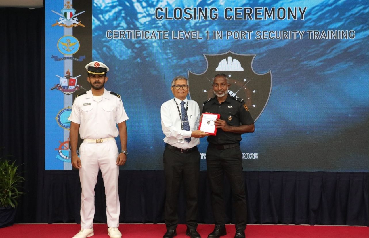 އެމްއެންޑީއެފުން އެމްޕީއެލްގެ މުވައްޒަފުންނަށް ކުރިއަށްގެންދިޔަ 'ޕޯޓް ސެކިޔުރިޓީ ޓްރެއިނިންގ' ނިންމާލައިފި