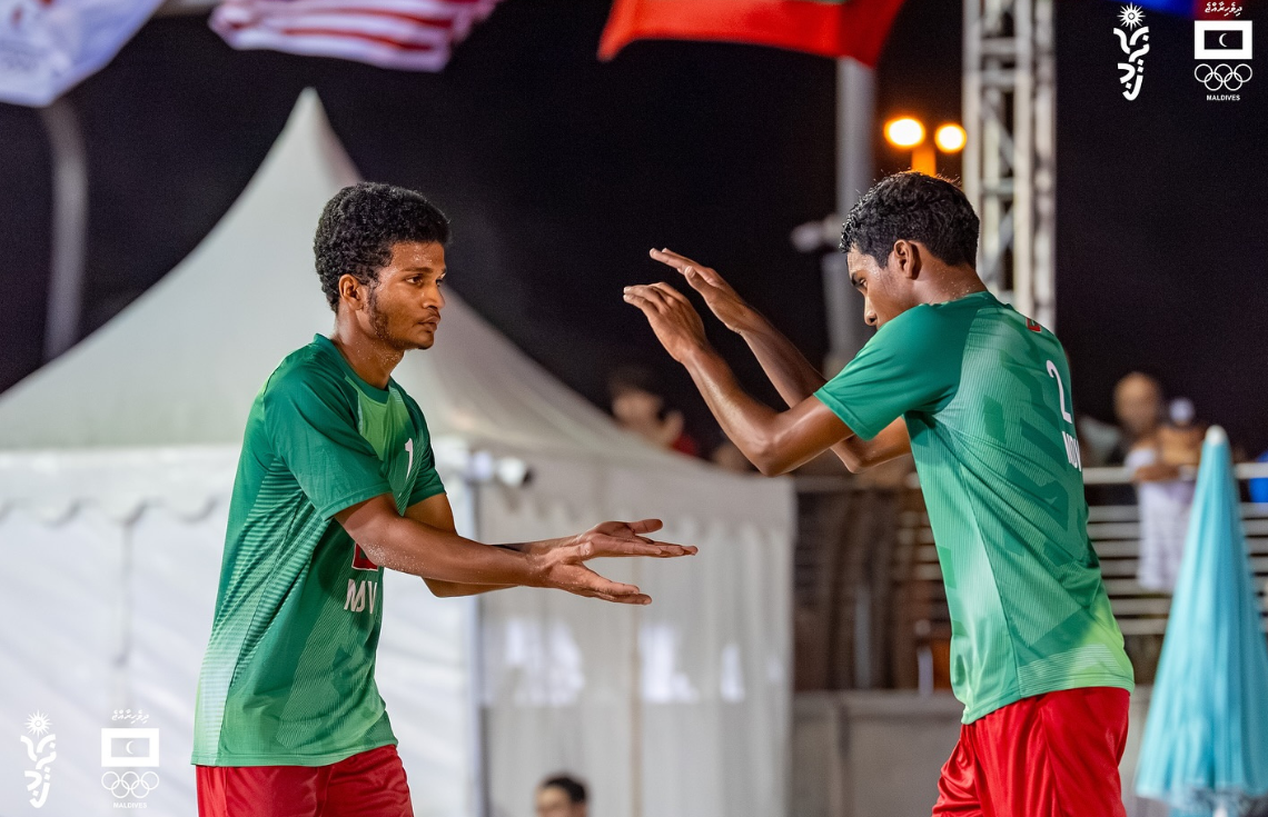 އޭޝިއަން ޔޫތު ގޭމްސް: ބީޗް ވޮލީގައި ފިރިހެން ޓީމަށް އިއްޔެ ކުޅުނު ދެ މެޗު ވެސް ގެއްލިއްޖެ