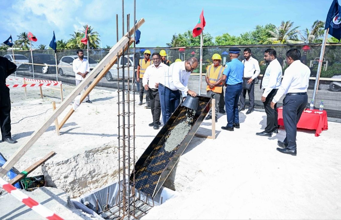 ކ. ކާށިދޫގައި ފުލުހުންގެ މަރުކަޒު އިމާރާތްކުރުމުގެ ޢަމަލީ މަސައްކަތް ފަށައިފި