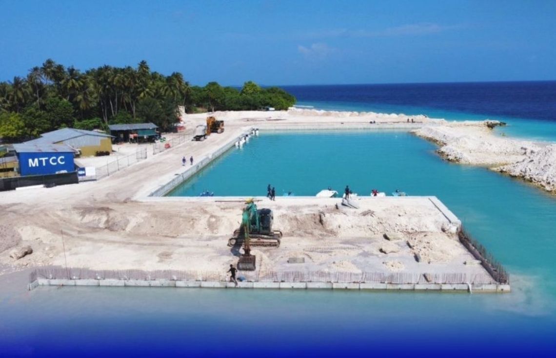 ހދ. ކުރިނބީ ބަނދަރު ހެދުމުގެ މަޝްރޫޢޫގެ %36 މަސައްކަތް އެމްޓީސީސީން ނިންމާލައިފި