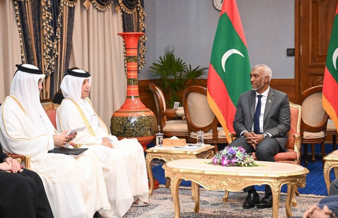 ޤަތަރުގެ ޚާރިޖީ ވުޒާރާގެ ސްޓޭޓް މިނިސްޓަރު، ރައީސުލްޖުމްހޫރިއްޔާގެ އަރިހަށް އިޙްތިރާމުގެ ޒިޔާރާތެއް ކުރައްވައިފި