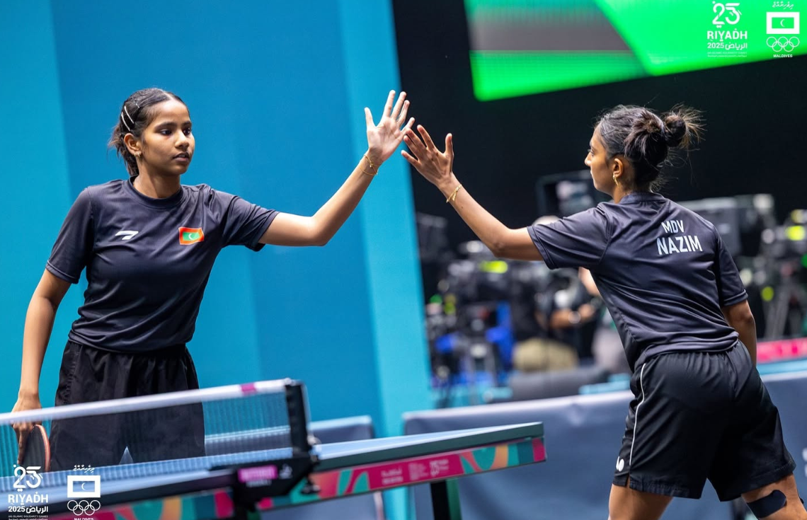 އިސްލާމިކް ސޮލެޑެރިޓީ ގޭމްސް: ޓީޓީގެ އަންހެން ޑަބަލްސް އިވެންޓުން ދީމާ އާއި ރަފާ ލޯ މެޑަލް ހޯދައިފި