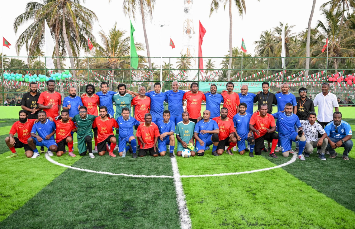 މިދިޔަ މަހު މަންދޫގައި ވަޢުދުވެވަޑައިގެންނެވި ގޮތަށް، އެ ރަށު ފުޓްސަލް ދަނޑު ނިންމުމަށްފަހު މިއަދު ހުޅުވައިފި