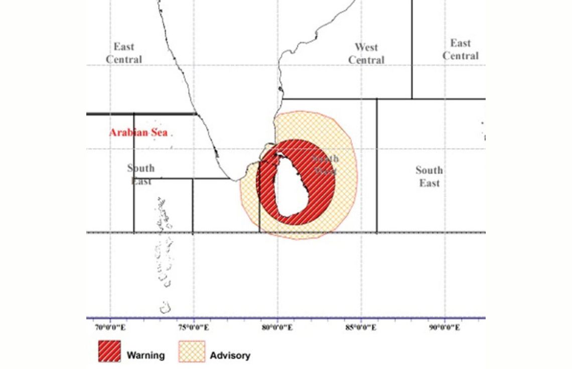 ސްރީ ލަންކާއަށް މޫސުން ގޯސްވެ، "ރެޑް އެލަރޓް" ނެރެފި