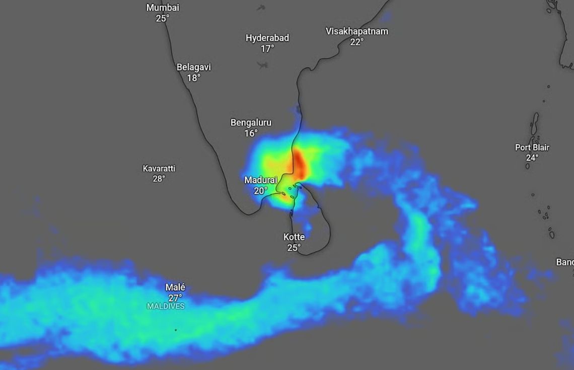 ބާރުގަދަ ތޫފާން "ދިތުވާ" މިއަދު އިންޑިއާގެ އިރުދެކުނު އައްސޭރިއަށް އަރާނެކަމުގެ އިންޒާރު ދީފި!