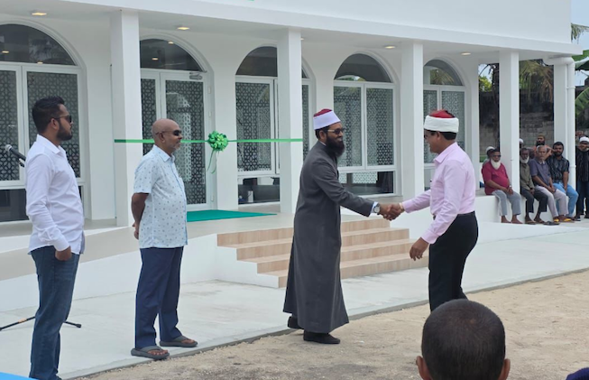 ށ. ފޯކައިދޫގައި އަލަށް ޢިމާރާތް ކުރެވުނު މިސްކިތް ރަސްމީކޮށް ހުޅުވައިދެއްވައިފި