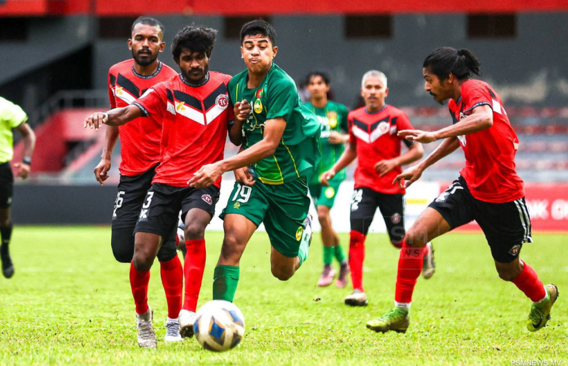 ދިވެހި ލީގު: އިތުރު ވަގުތު މާއިޝް ކާމިޔާބުކުރި ގޯލާއެކު، ޓީސީއިން މާޒިޔާ ހިފަހައްޓައިފި