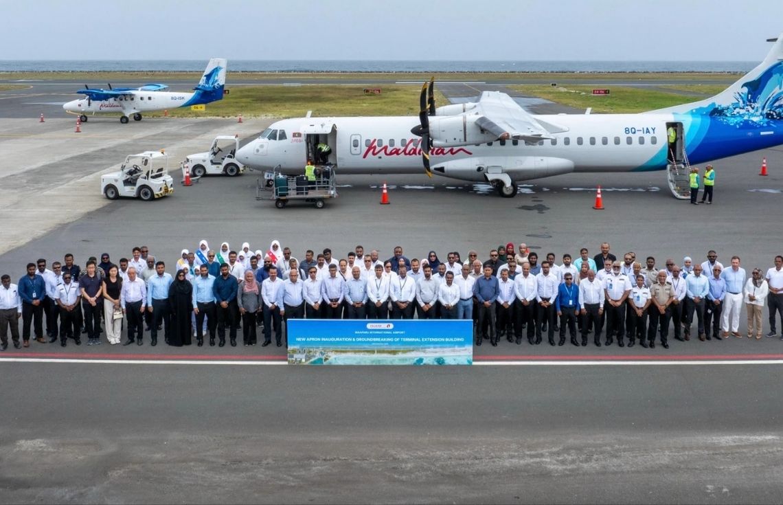 މާފަރު ބައިނަލްއަޤްވާމީ އެއަރޕޯޓްގެ އައު އެޕްރަން އިފްތިތާޙުކޮށް، ޓަރމިނަލް އިތުރުކުރުމުގެ މަސައްކަތް ފަށައިފި