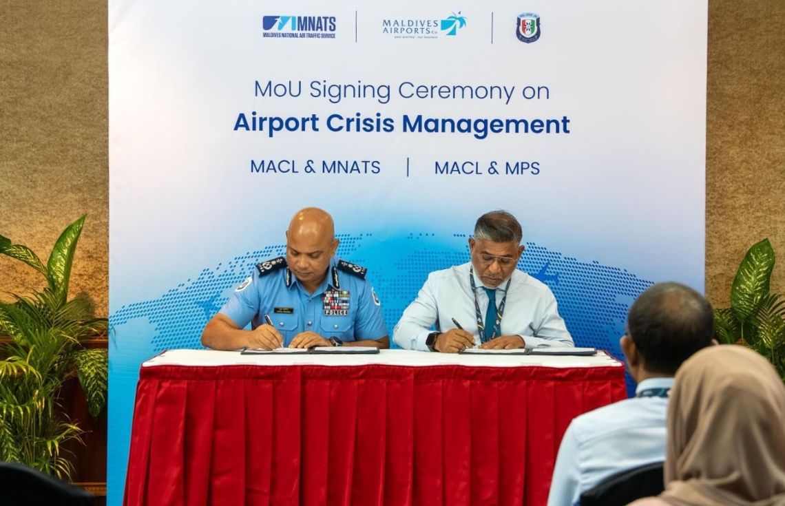 އެއަރޕޯޓް ކްރައިސިސް މެނޭޖްމަންޓާ ގުޅޭ އެއްބަސްވުމެއްގައި ސޮއިކޮށްފި