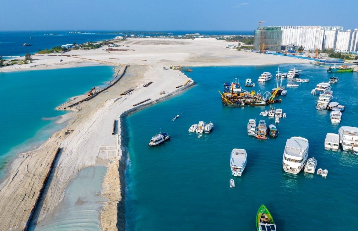 ހުޅުމާލެ ފޭސް ތިނެއްގެ 55 ހެކްޓަރުގެ ބިން ހިއްކައި، މަސައްކަތުގެ 87 އިންސައްތަ ނިންމާލައިފި