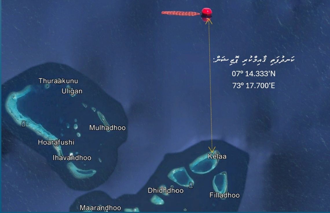 ހއ. ކެލާގެ އުތުރުން 17 މޭލު ބޭރުގައި ދޮށީ ކަނދުފަތި ޤާއިމްކޮށްފި