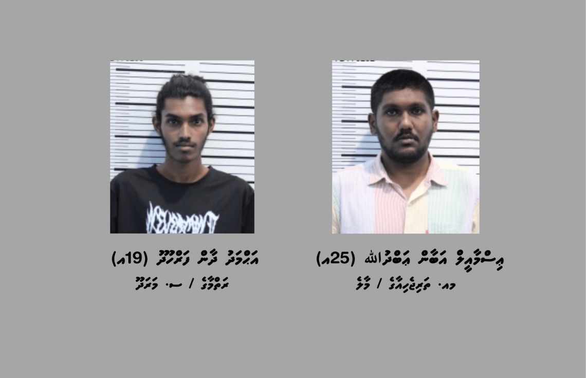 ކަނޑުމަގުން ރާއްޖެއަށް 6 ކިލޯއަށް ވުރެ ގިނަ މަސްތުވާތަކެތި އެތެރެކުރި ދެ މީހަކު ހައްޔަރުކޮށްފި