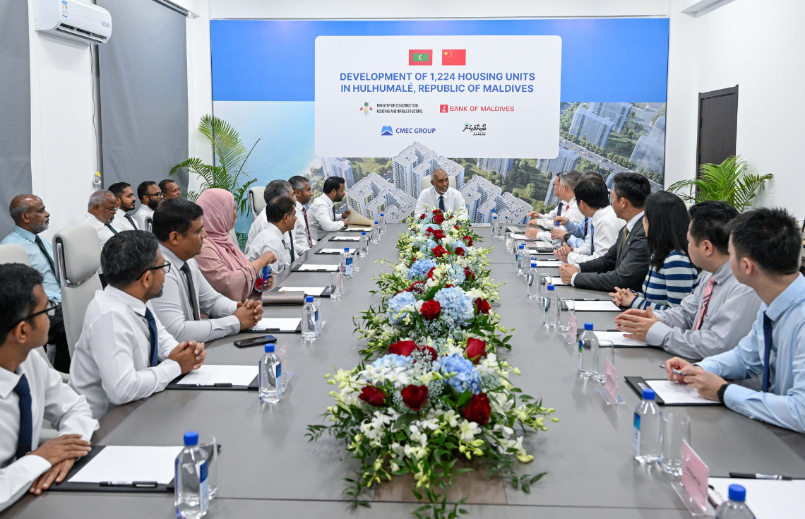 ބީއެމްއެލްއިން ކުރިޔަށްގެންދާ ހައުސިން މަޝްރޫޢު ފެށުމަށް ވެފައިވާ ތައްޔާރީތައް ރައީސް ބައްލަވާލައްވައިފި