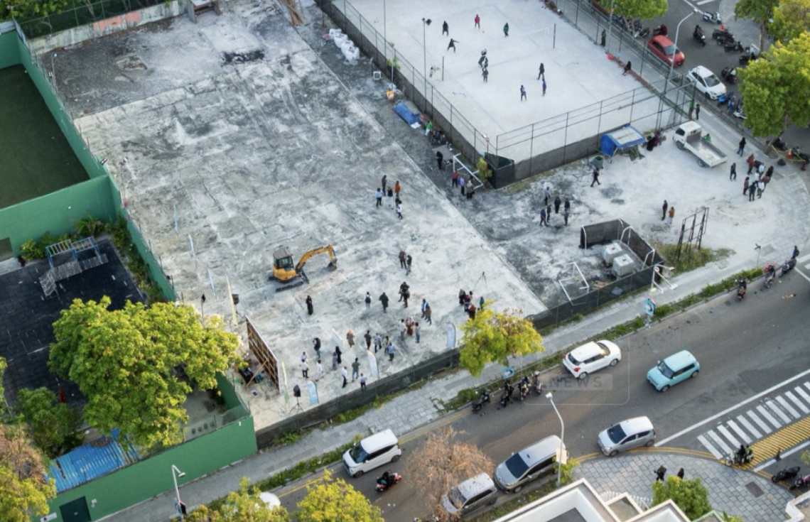 ހުޅުމާލޭގައި ޤާއިމްކުރާ ސްޕޯޓްސް ޕާކްގެ ބިންގާ އަޅައިފި