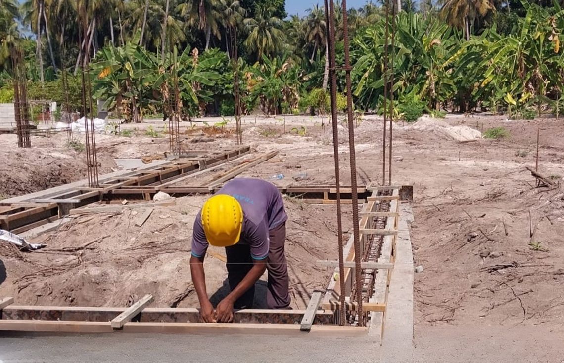 މުރައިދޫގައި ތަރައްޤީކުރާ 300 މީހުންގެ ޖާގައިގެ މިސްކިތުގެ މަސައްކަތް ބާރު ސްޕީޑުގައި ކުރިއަށްދަނީ