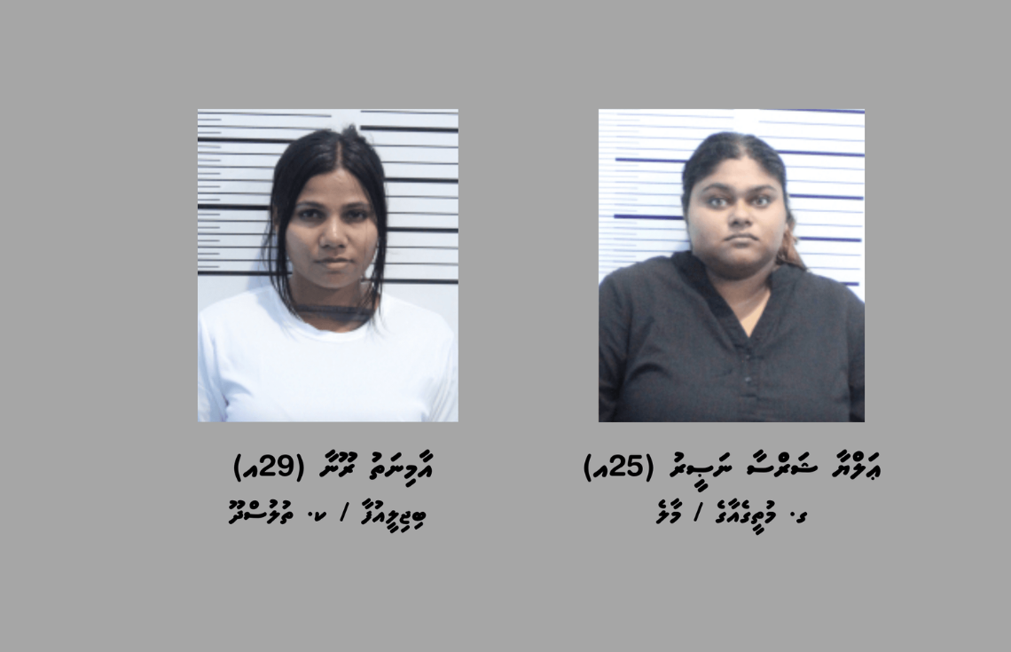 ވައިގެ މަގުން ރާއްޖެއަށް މަސްތުވާތަކެތި އެތެރެކުރަން އުޅުނުކަމުގެ ތުހުމަތުގައި ދިވެހި ދެ އަންހެނަކު ހައްޔަރުކޮށްފި