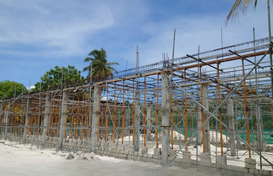 މަގޫދޫގައި ޤާއިމްކުރާ ފިޓްނަސް ސެންޓަރުގެ ތަނބުތަކުގެ މަސައްކަތް ކުރިއަށްދަނީ