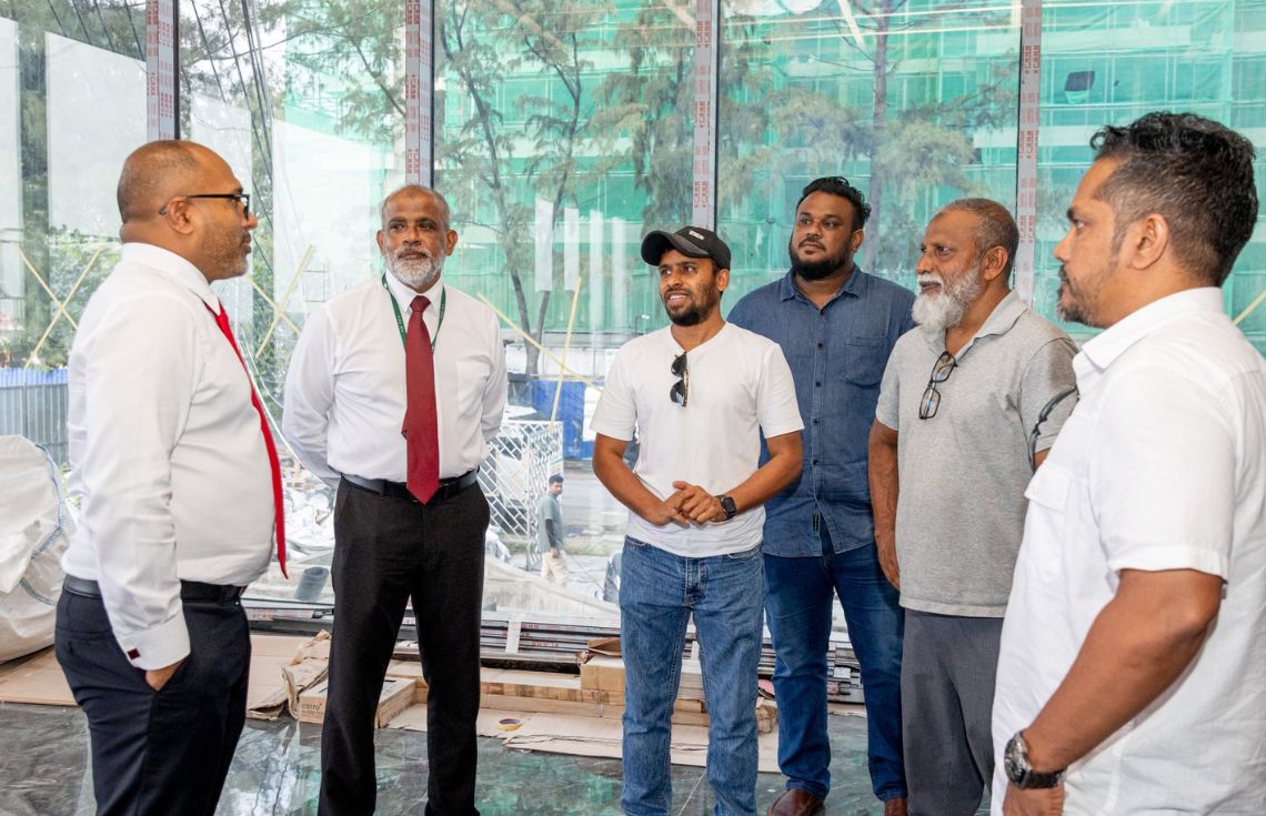 ހުޅުމާލޭގައި ތަރައްޤީކުރާ "މީޑިއާ ވިލެޖު"ގެ މަސައްކަތް ވަޒީރު އިޙްސާން ބައްލަވާލައްވައިފި
