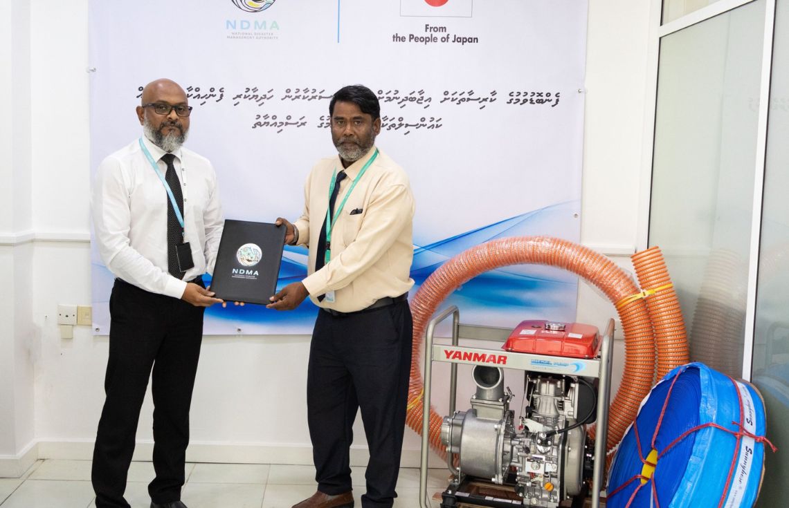 ޖަޕާނުން ހަދިޔާކުރި ފެން ހިއްކާ ޕަންޕުތައް 18 ރަށަކަށް ފޮނުވައިފި