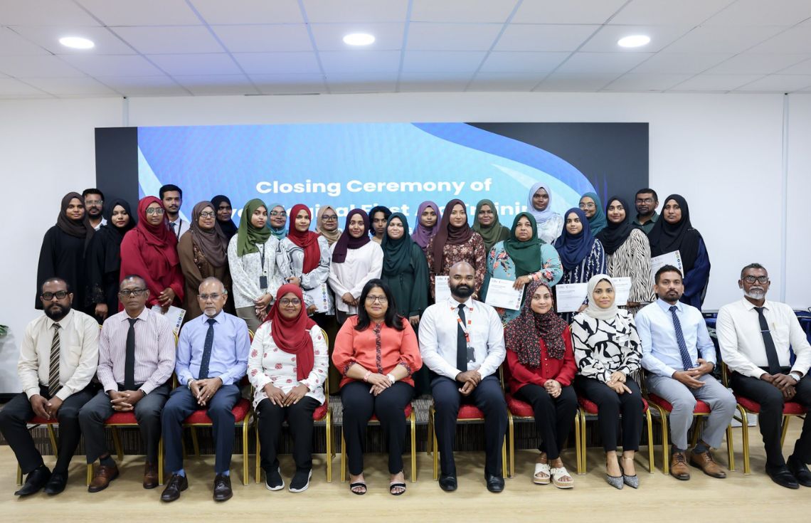 ޞިއްޙަތާއި ބެހޭ ވުޒާރާއިން ބޭއްވި "ސައިކޮލޮޖިކަލް ފަސްޓް އެއިޑް ޓްރެއިނިންގް ޕްރޮގްރާމް" ނިންމާލައިފި