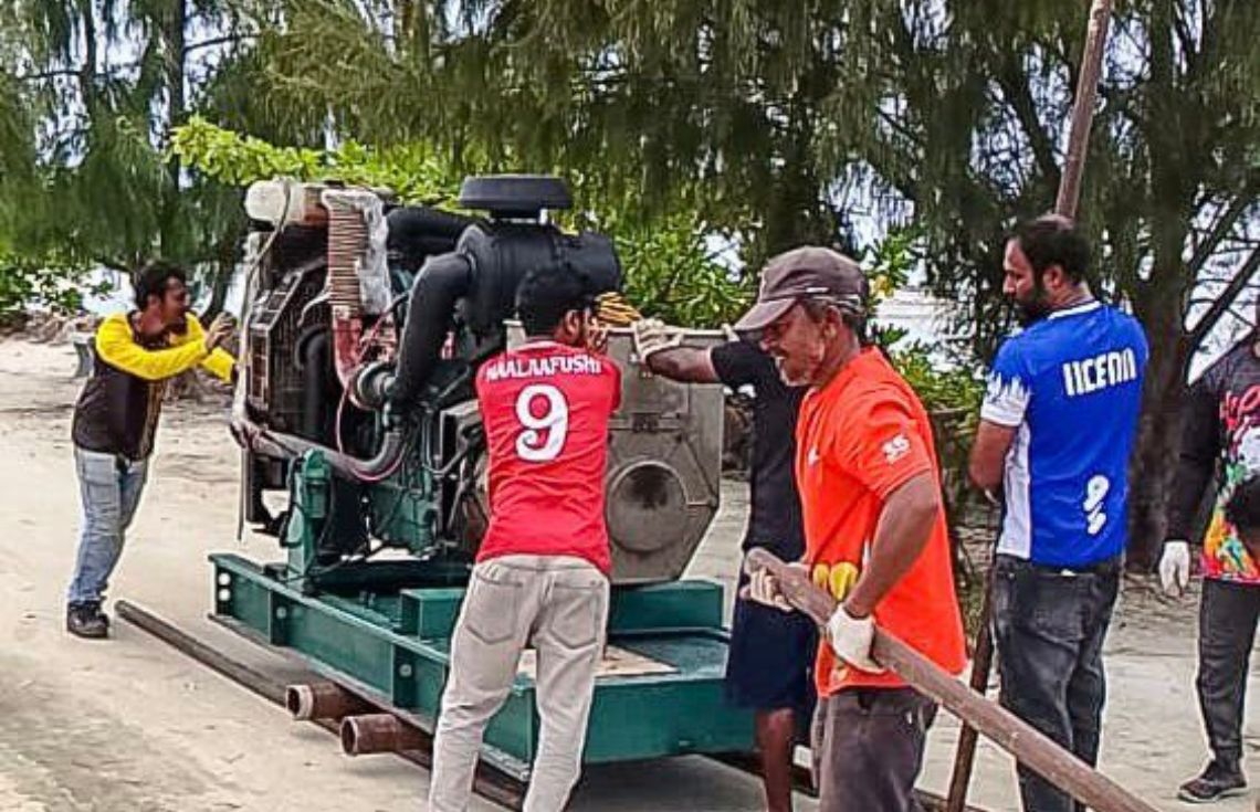 މ. ނާލާފުއްޓަށް 176 ކިލޯވޮޓުގެ އާ ޖެނެރޭޓަރެއް ގެންގޮސްފި