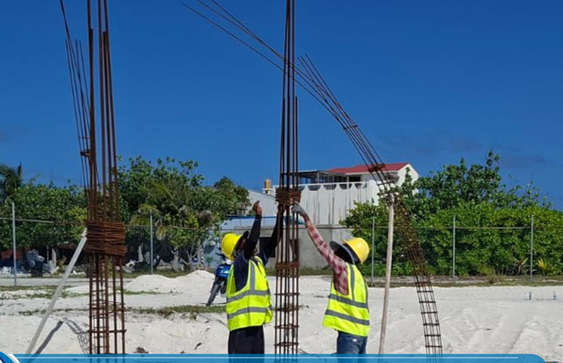 ހުރާ ސިއްޙީ މަރުކަޒުގެ އައު އިމާރާތް: ތަނބުތައް އެޅުމުގެ މަސައްކަތް ކުރިއަށް