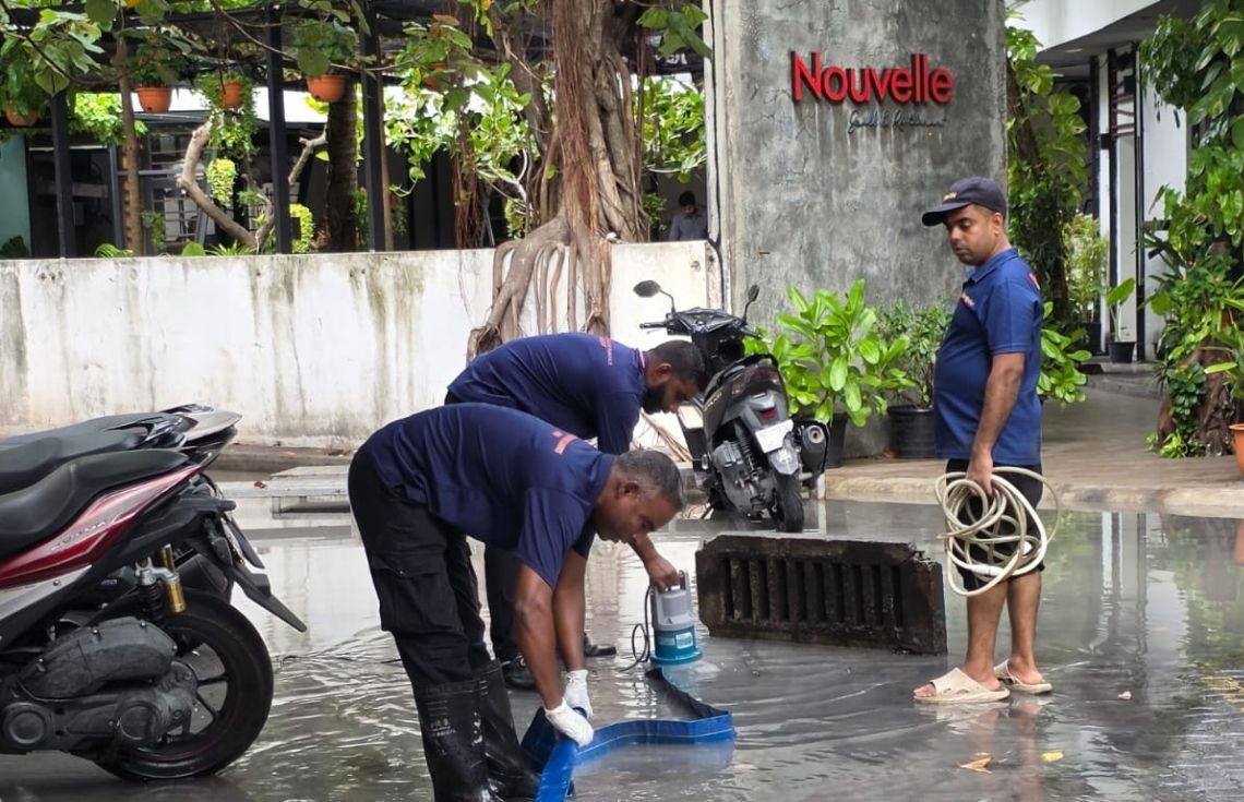 މާލޭގެ ބައެއް ސަރަހައްދުތަކަށް އުދައަރައި ބޮޑެތި ގެއްލުންތަކެއް ވެއްޖެ