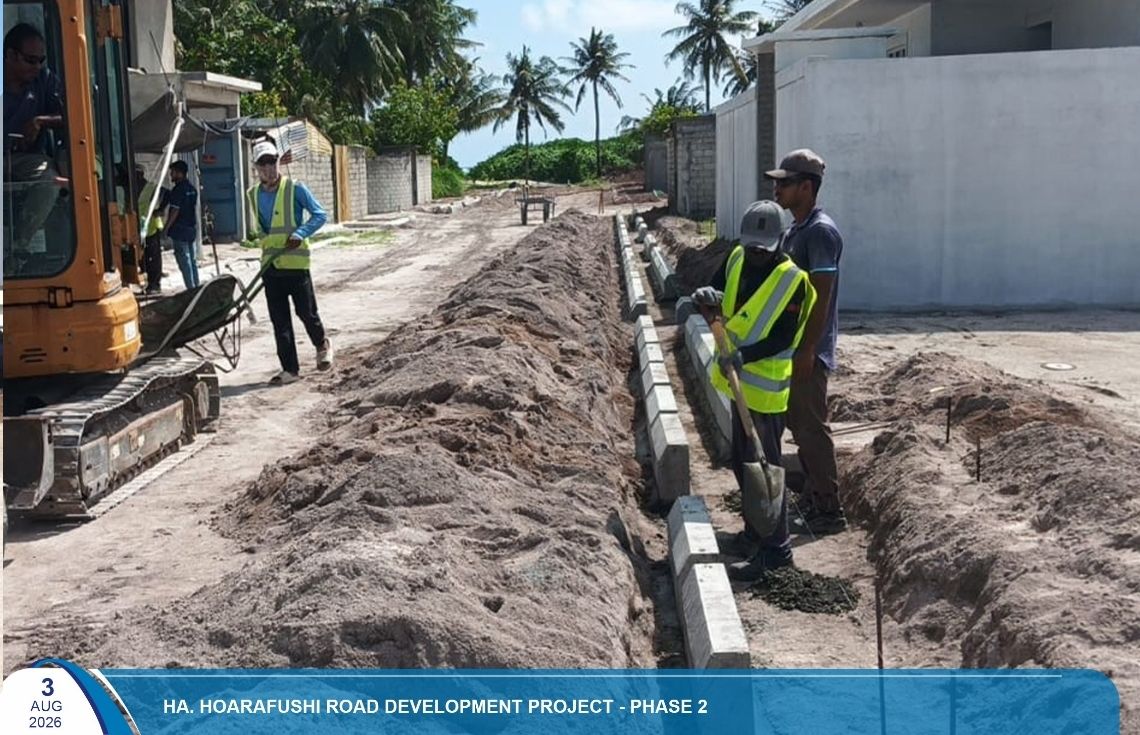 ހޯރަފުށީގެ މަގުތައް ހެދުމުގެ ދެވަނަ ފިޔަވަހީގެ މަސައްކަތް ހަލުވިކަމާއެކު ކުރިއަށް