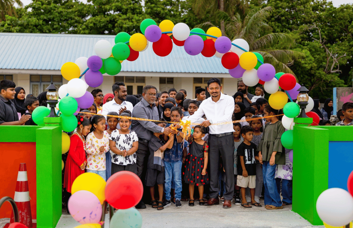 ކެނދިކުޅުދޫގައި ތަރައްޤީކުރި ކުޑަކުދިންގެ ޕާކު ރަސްމީކޮށް ހުޅުވައިފި