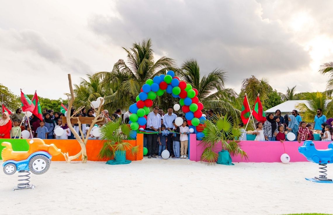 މާޅެންދޫގައި ތަރައްޤީކުރި ކުޑަކުދިންގެ ޕާކު ވެސް ރަސްމީކޮށް ހުޅުވައިފި