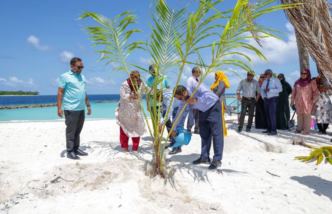 ފަސް މިލިއަން ގަސް އިންދުމުގެ މަޝްރޫއުގެ ދަށުން އޭދަފުށީގައި ގަސް އިންދައިފި