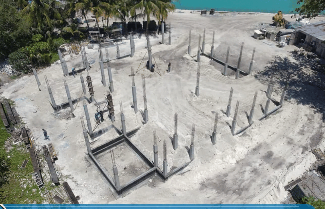 ބ. މާޅޮހުގައި އިމާރާތްކުރާ މިސްކިތް: މިހާރު ކުރިޔަށްދަނީ ބީމްތަކުގެ މަސައްކަތް