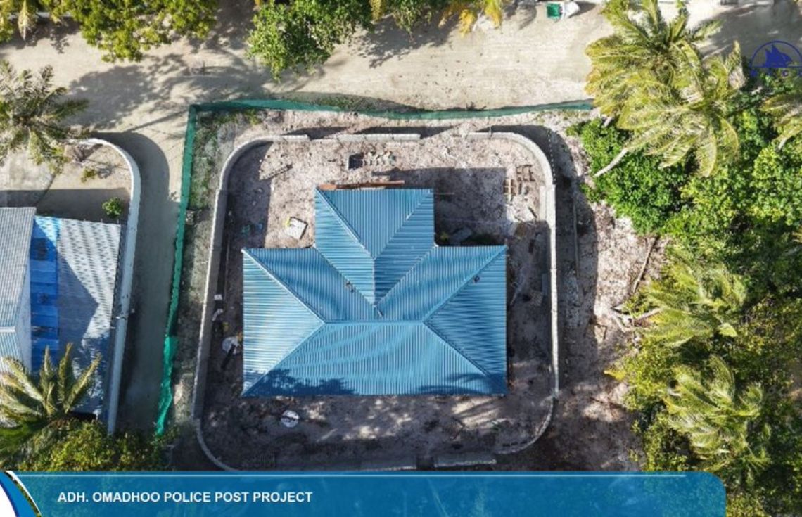 އދ. އޮމަދޫ ޕޮލިސް ޕޯސްޓް އިމާރާތްކުރުމުގެ މަސައްކަތް ބާރަށް ކުރިއަށް